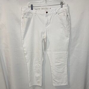 Jennifer Lopez White Ankle Jeans